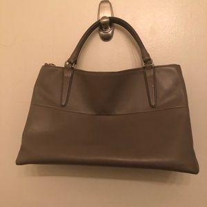 Coach Gray Leather Square Handbag